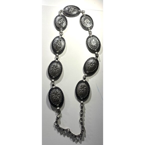 Vintage Ginger Propper For Two Blondes Western Concho Belt With Silver-Tone Engr - Picture 10 of 10